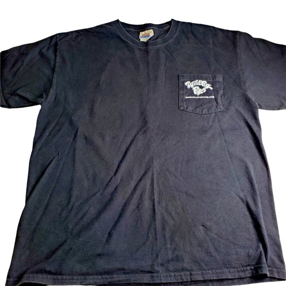Wild Pig Pipes Graphic Tee Shirt Black Size LGG 42-44 (Harley Davidson Exhaust) - Picture 2 of 8